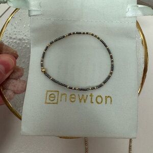 Enewton Gold and Gun Metal Beaded Bracelet